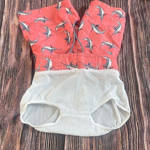 Janie & Jack Boys 2T Swim Shorts Marlin Swordfish Print Beach Bungalow Nautical - Picture 4 of 7